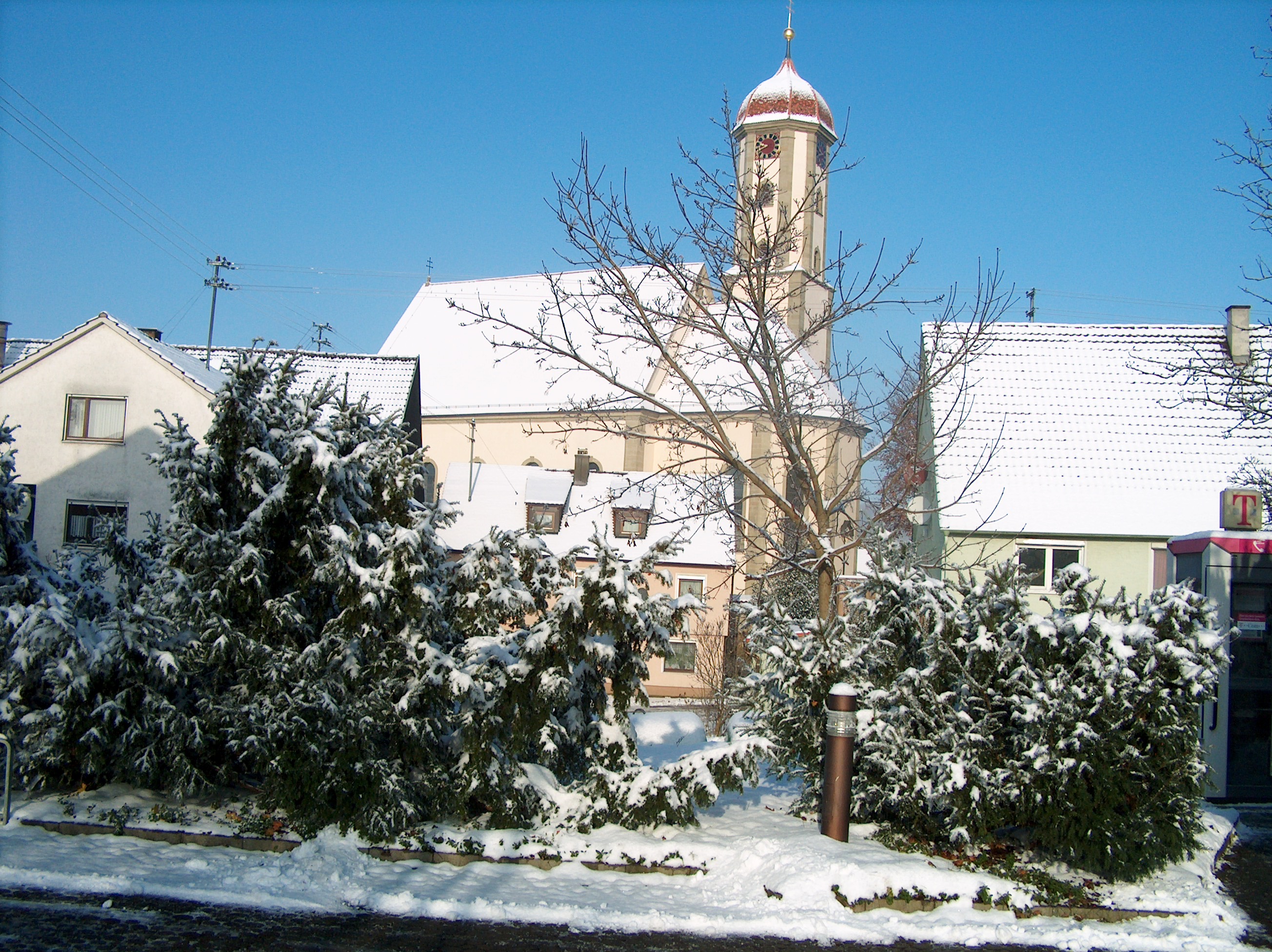 St. Georgskirche Stimpfach im Winter